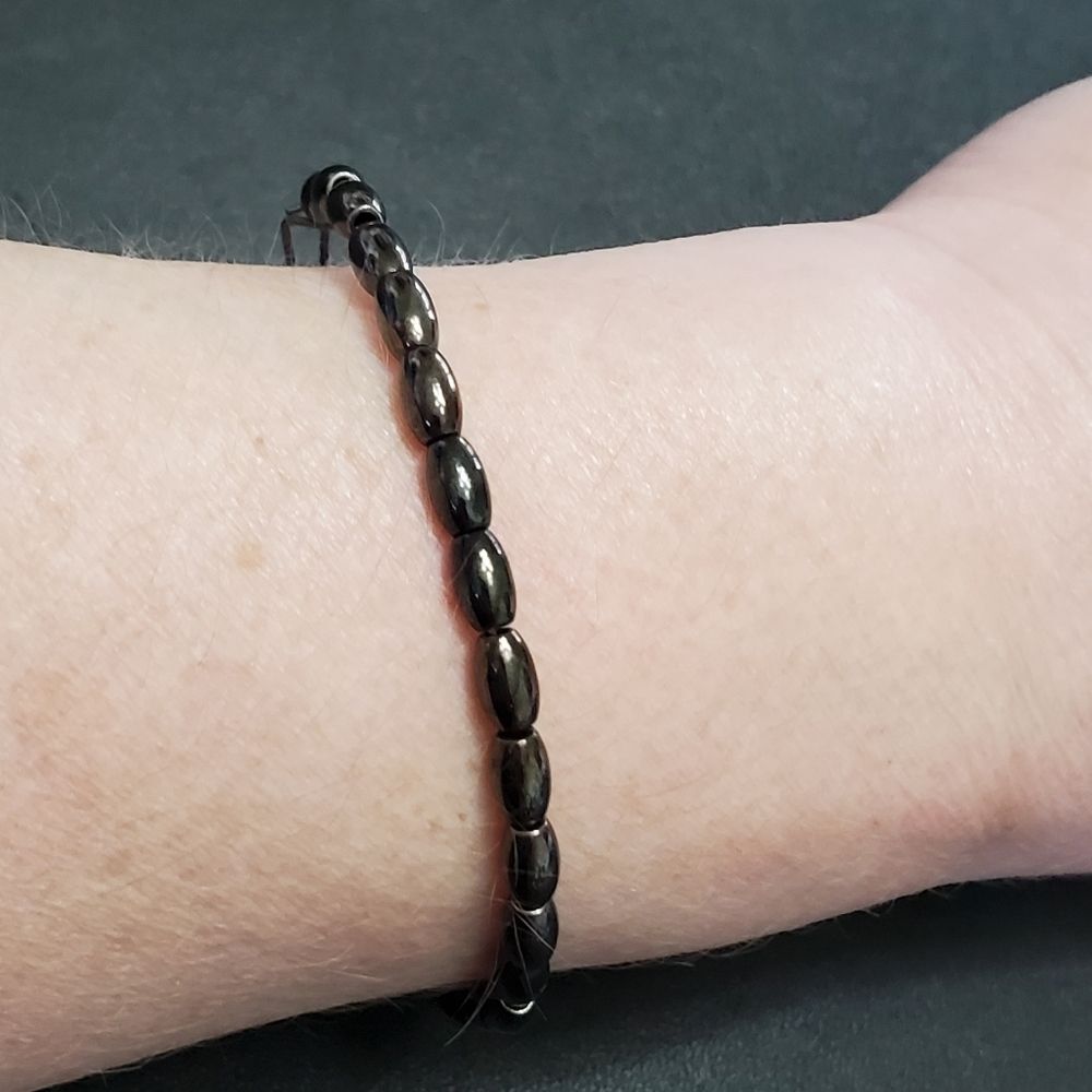 Alex and Ani dark silver tone charm bangle bracelet